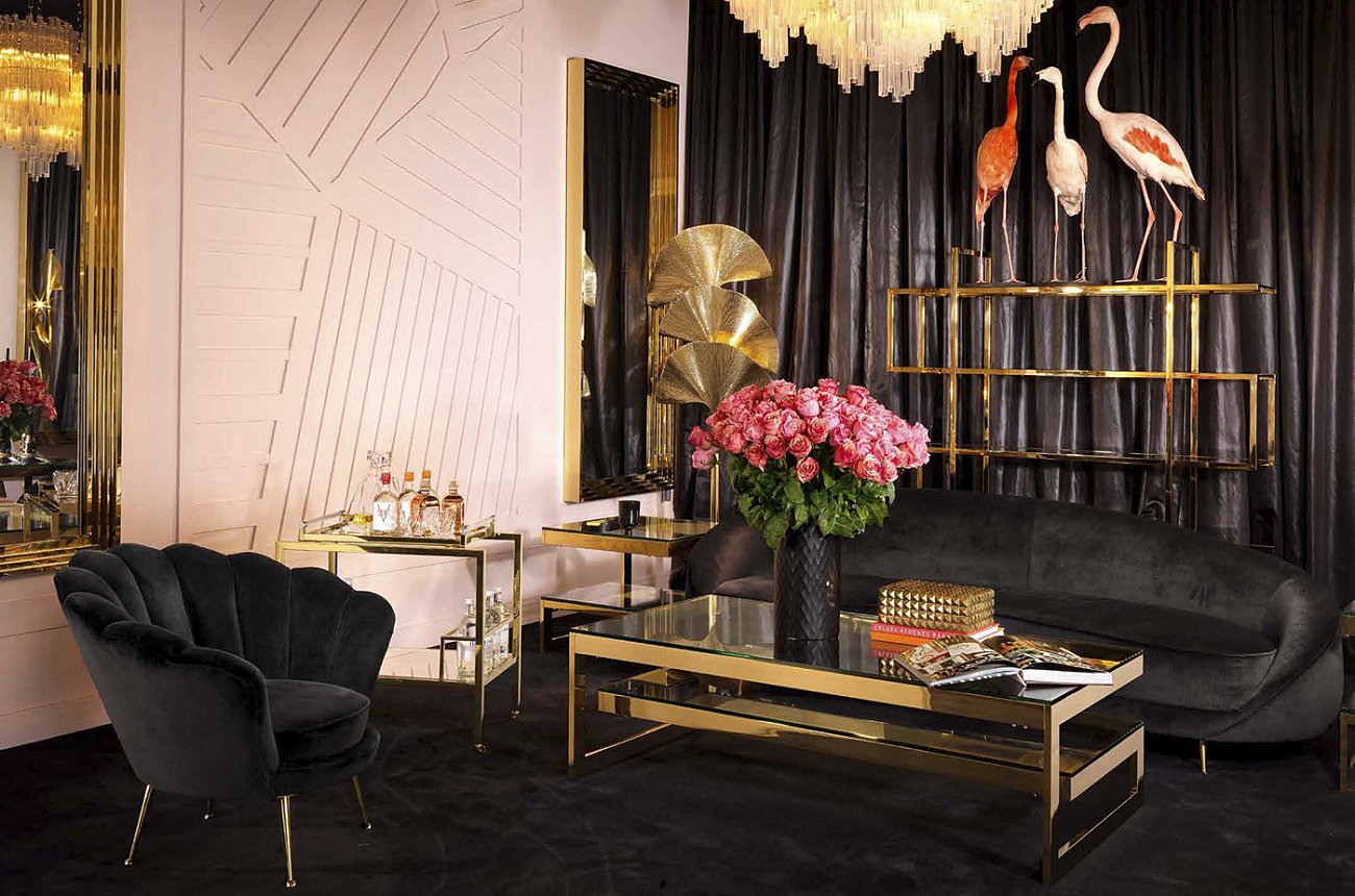 Кресло черное круглое с фигурной спинкой Trapezium от Eichholtz EICHHOLTZ ДИЗАЙНЕРСКИЕ 247869 Черный  - Вид №4