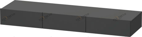 DS827204949 Полочка с ящиком DuraStyle #DS8272 1500 x 440 мм Графит матовый, декор Duravit