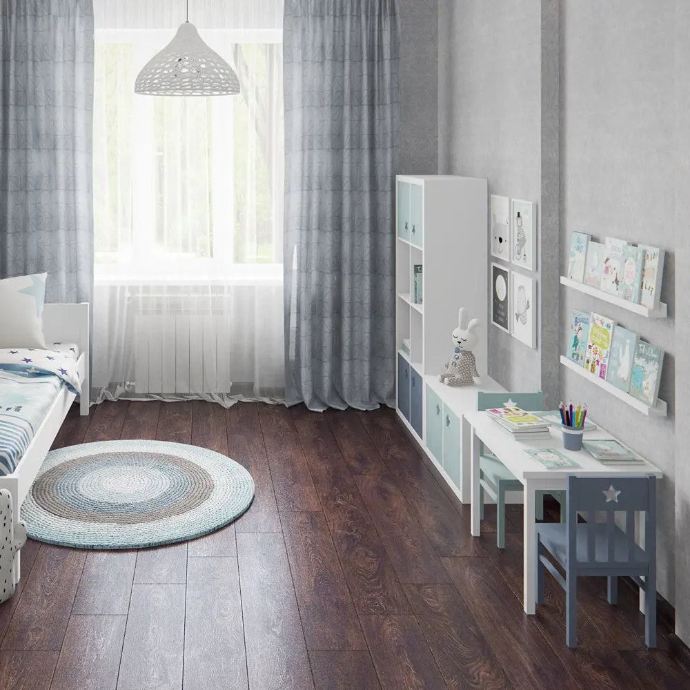 Паркетная доска однополосная «Дуб Шоколад AW» 0.909 м² Amber Wood STLM-2079352 - Вид №5