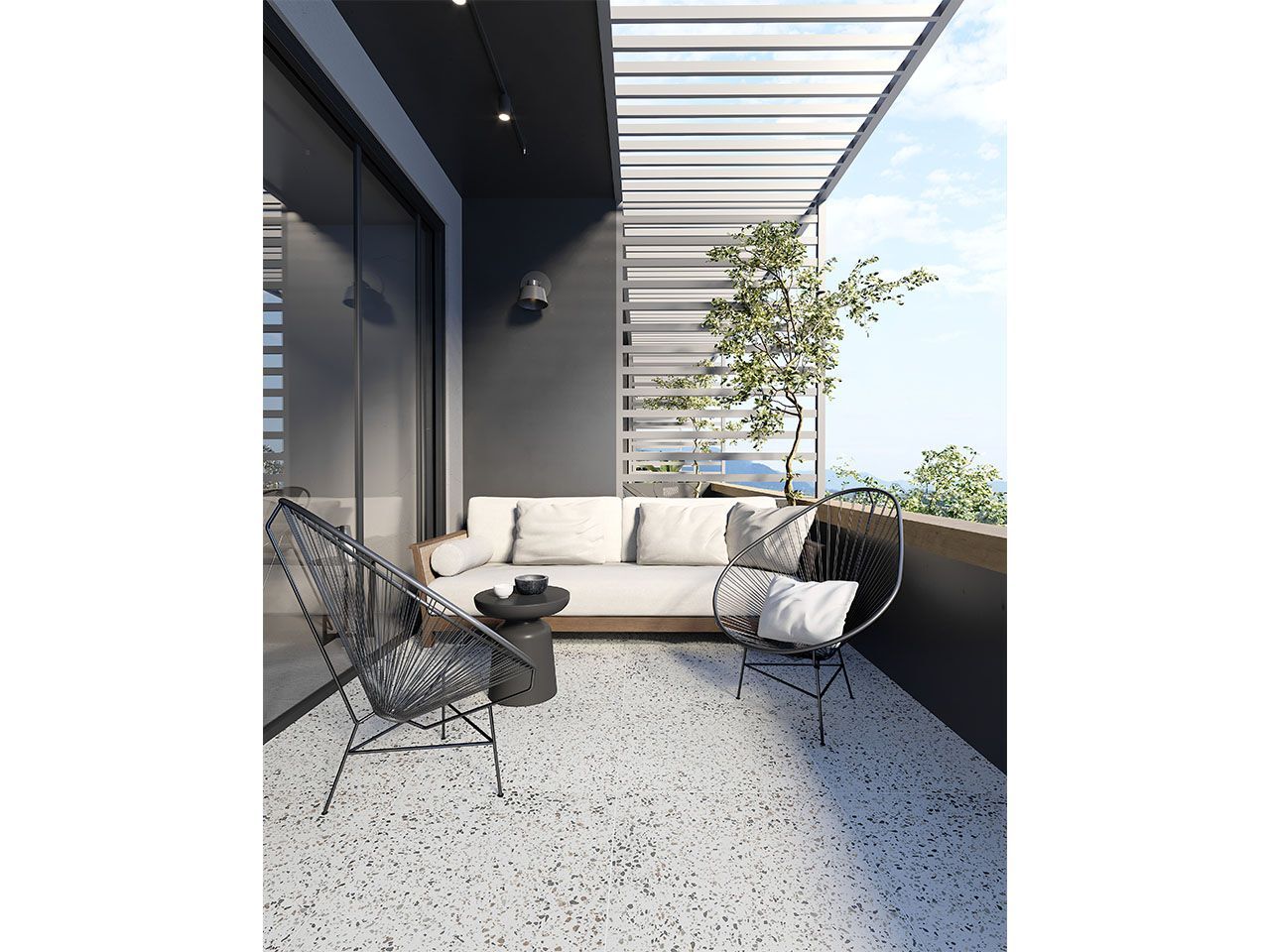 Пол / керамогранит с эффектом Венецианского терраццо Kaleseramik плитка ARCH-00071374 - Вид №1