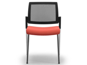 Тканевый стул с открытой спинкой и мягким сиденьем