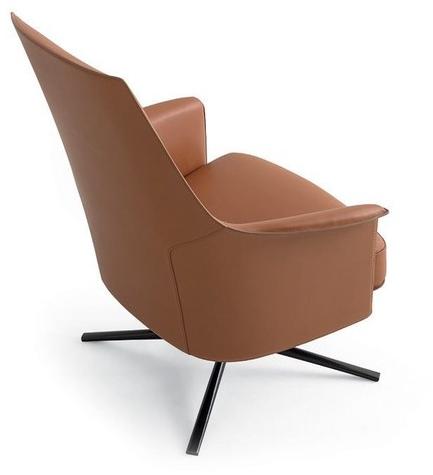Poliform Поворотное кожаное кресло с 4-мя спицами и подлокотниками Stanford sun-id-1373853 - Вид №5