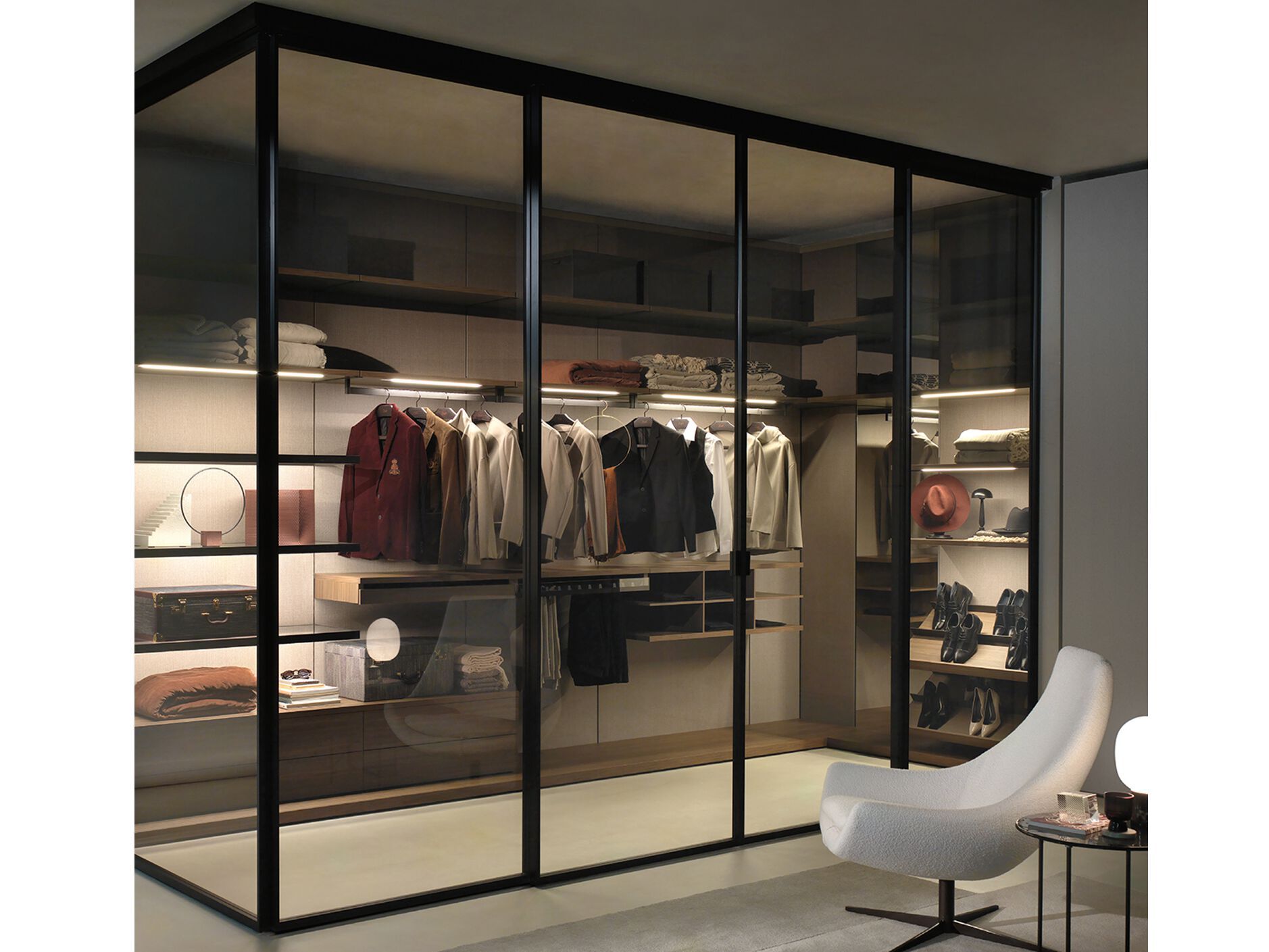 Модульная гардеробная со встроенным освещением Zalf Flexy ARCH-00096300