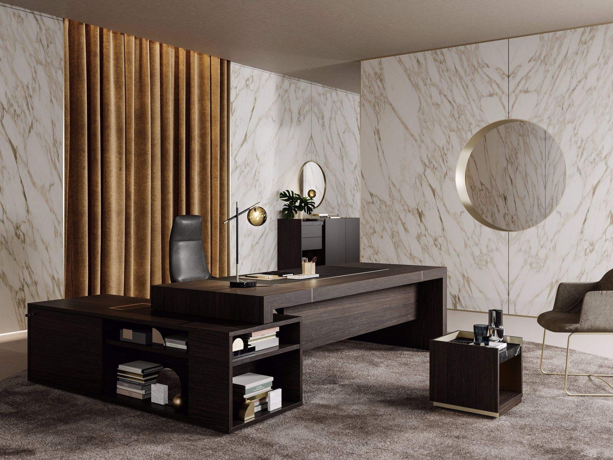 Деревянный исполнительный стол PROF Block 2.0 ARCH-00126139 - Вид №5