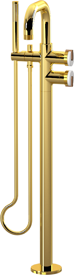 E-11557-R1WT-L1BRG-AU Смеситель напольный отдельностоящий (внешняя часть) GRAFF MOD+