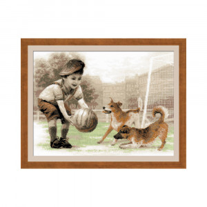 1746 Набор для вышивания Футбольная команда 30 х 40 см RIOLIS Сотвори Сама