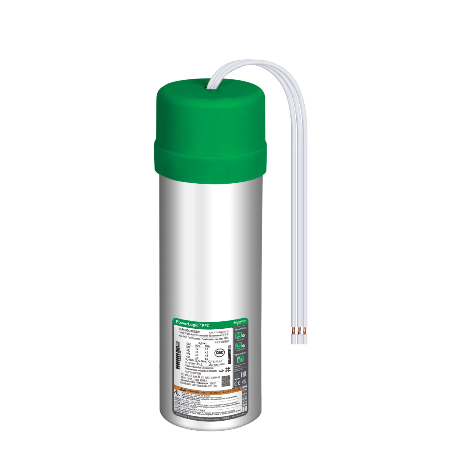 BLRCH050A060B48 Конденсатор VarPlus Can 5 кВАр 480В Schneider Electric PowerLogic 