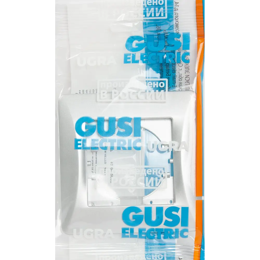 Рамка для розеток и выключателей Gusi Electric Ugra С1110-004 1 пост цвет серебро STLM-2058572 - Вид №3