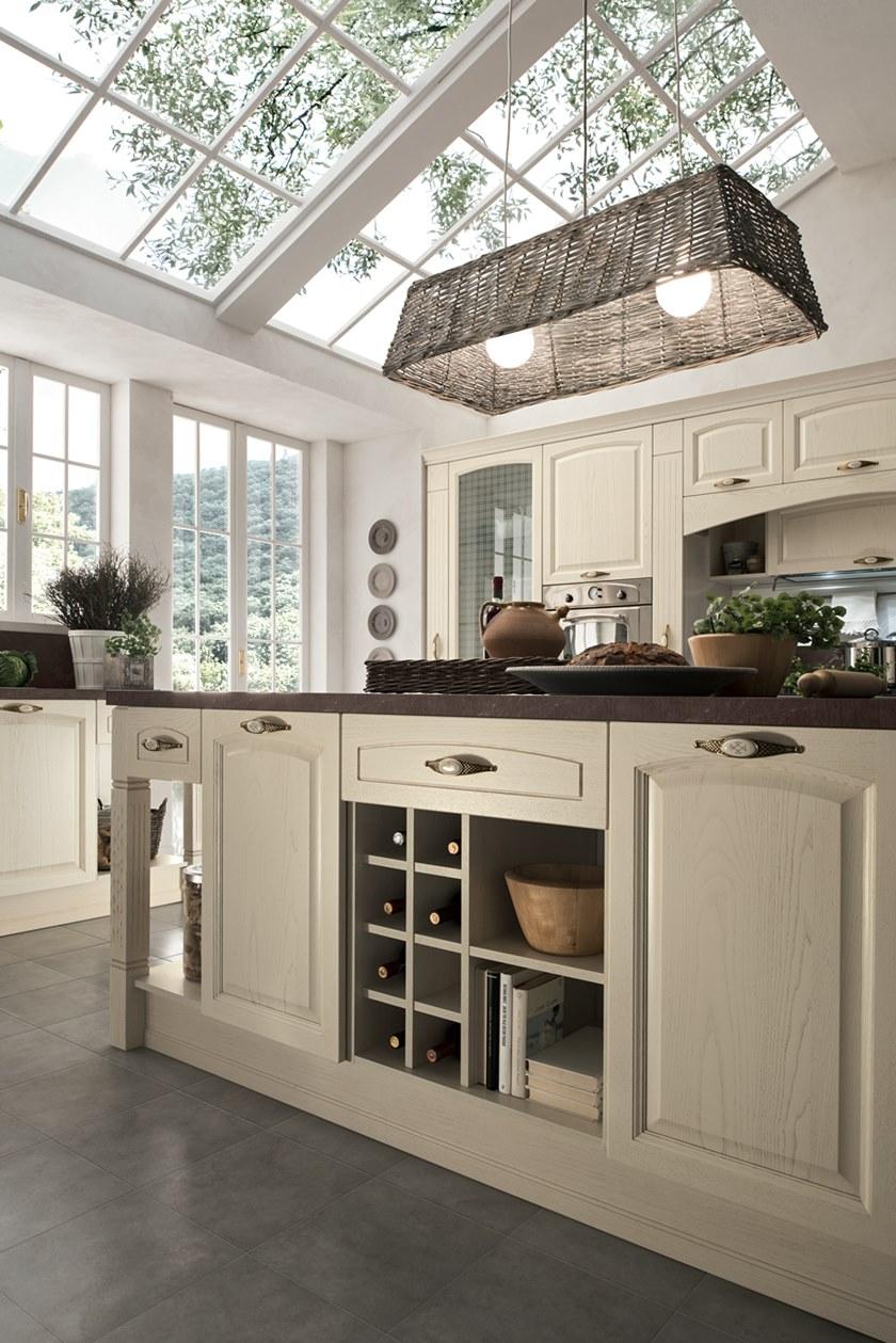 Febal Casa Деревянная кухня с островом с ручками sun-id-1348443 - Вид №3