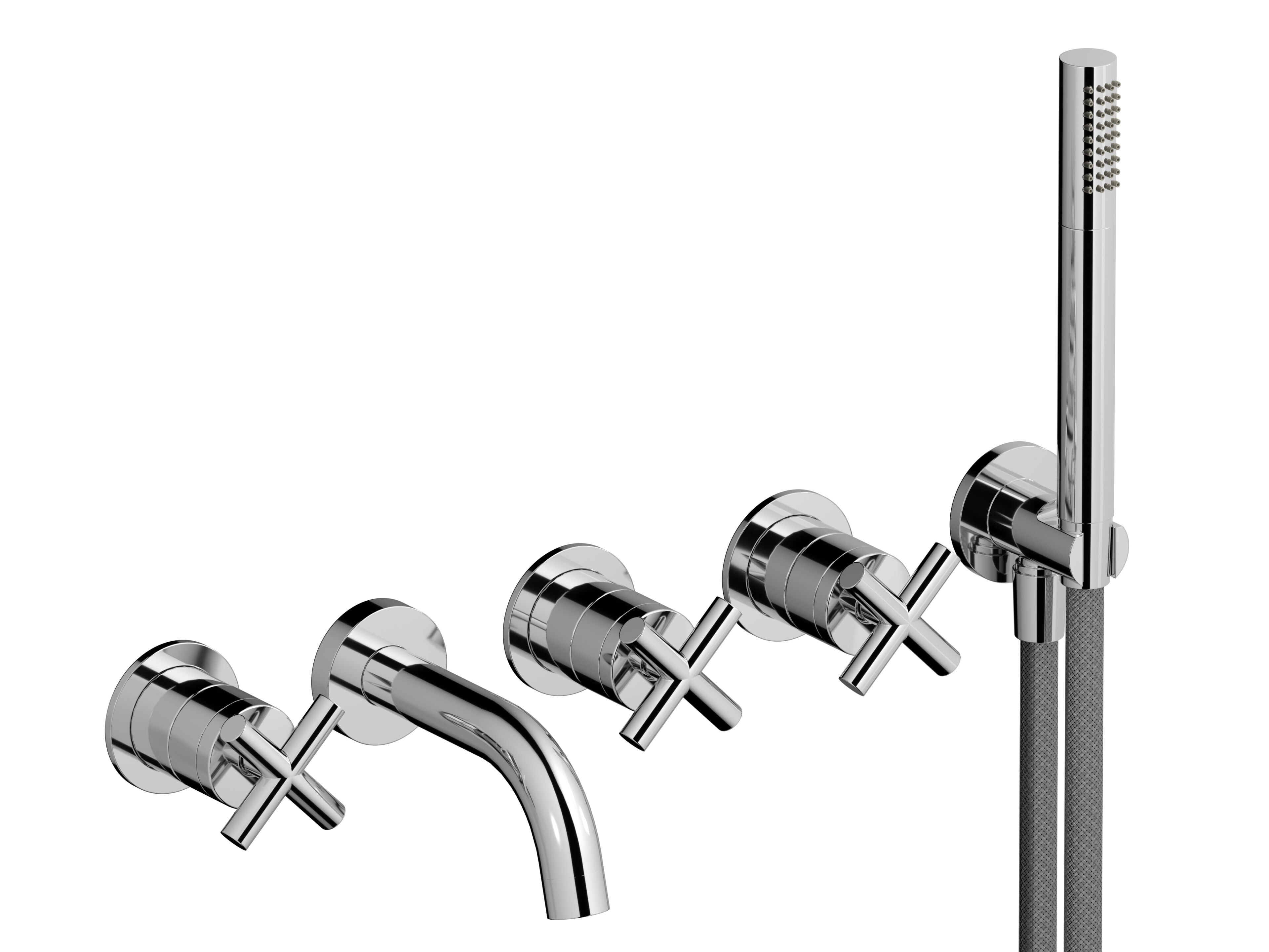 Встраиваемый смеситель для душа с 5 отверстиями и ручным душем IB Wow ARCH-00121839 - Вид №1