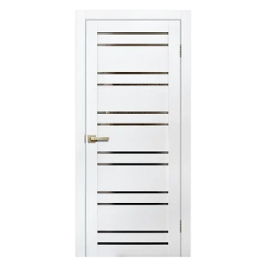 Комплект двери Artens Уна со стеклом 90x200 см Hardflex белый с добором 100 мм