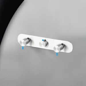 Термостат для душа глянцевая сталь с синей ручкой Toki Radomonte TKI60LCIL26