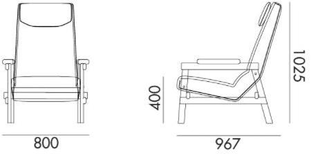 Grado Design Кожаное кресло с подголовником  Arc-ch-lg-hb  - Вид №14