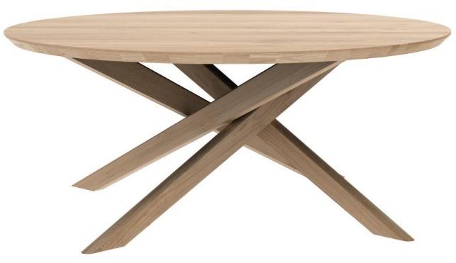 Ethnicraft Круглый журнальный столик из дуба Oak mikado 50542 - Вид №1