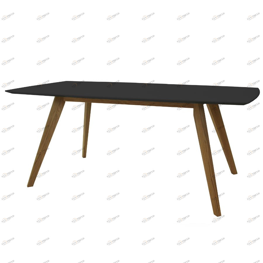 Стол обеденный Tenzo Bess, 75х185х95 см, дуб, черный 2180024