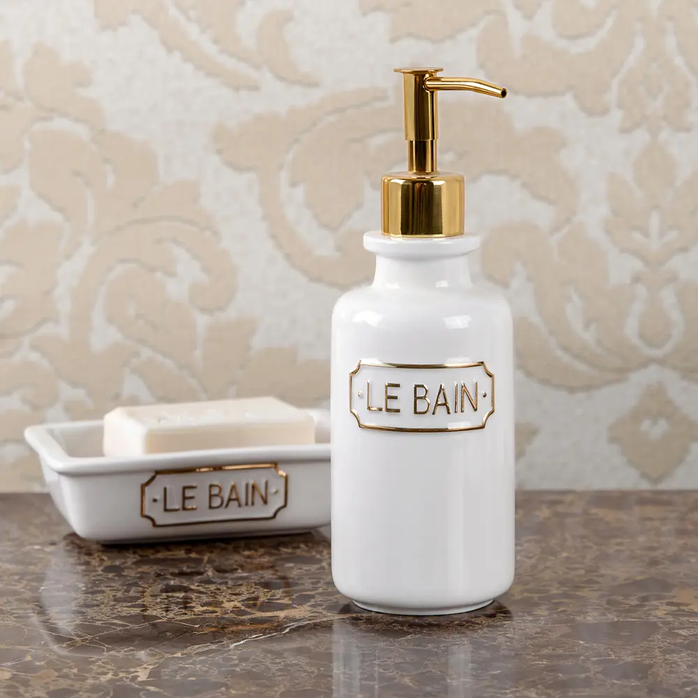 Дозатор для жидкого мыла Wess Le Bain Blanc цвет золотой STLM-2209868 - Вид №8