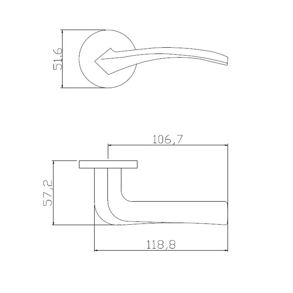 Дверные ручки EDSON EDS-40H-R2 белые для межкомнатных дверей 85170508 STLM-0059405 - Вид №5
