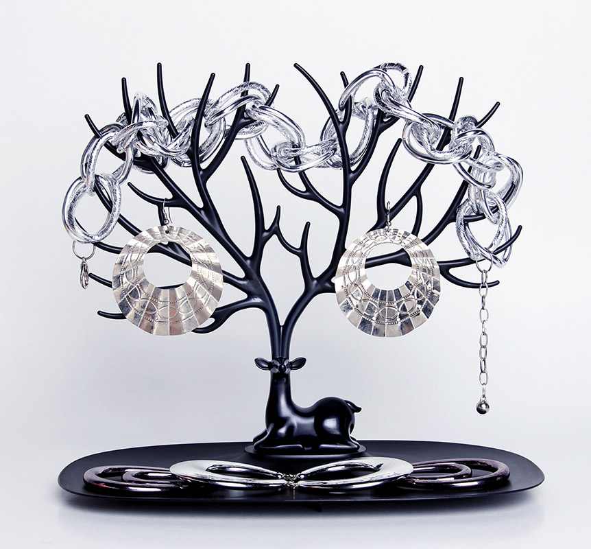 Декоративный органайзер для украшений deer малый черный QUALY  253181 Черный  - Вид №4