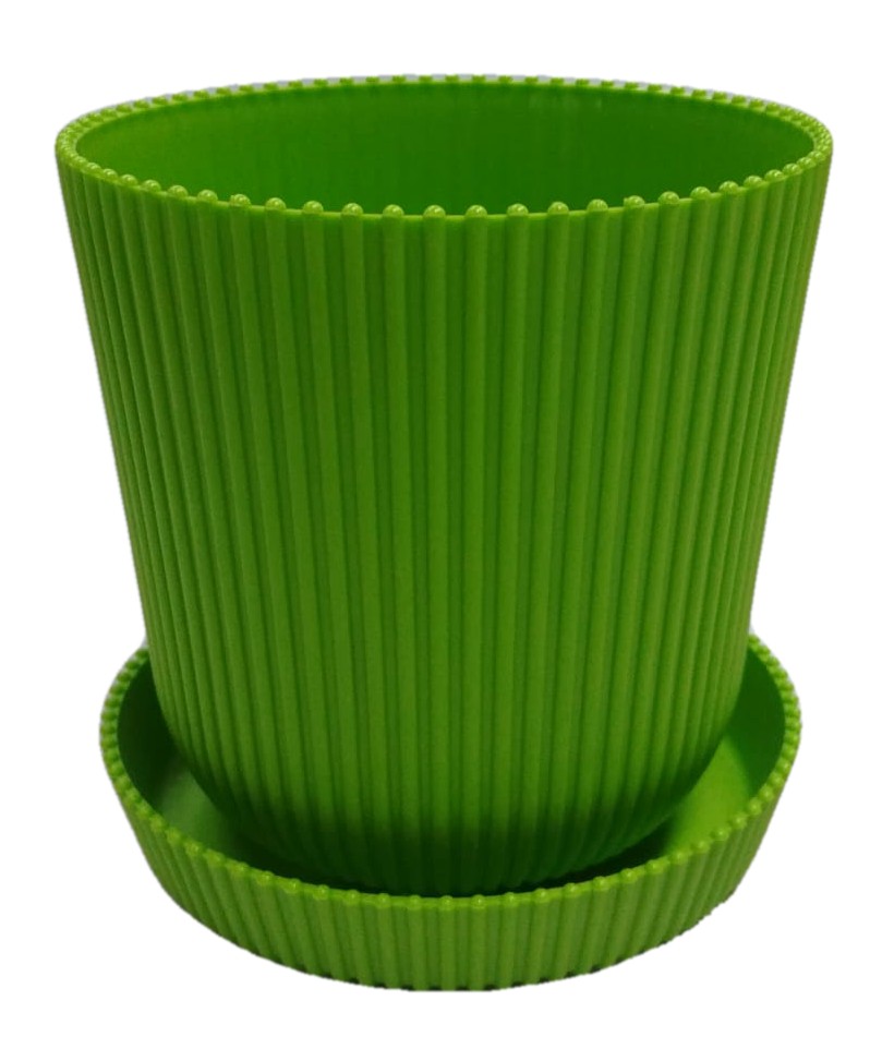 802-36 Горшок д/цветов с поддоном Le Gaufre D=13.5 1.8Л Цветочная коллекция 