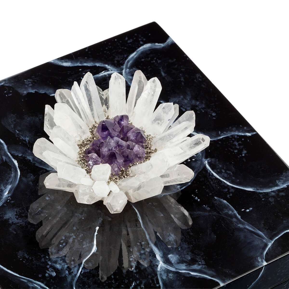 600727-90 ABHIKA КОРОБКА KRIZIA МРАМОР BLACK  - Вид №1