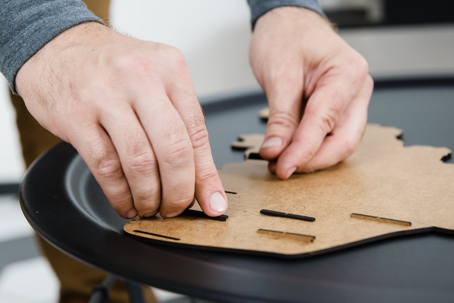 1805 Карта-пазл wall decoration giant, 280х170 см, черная Mimi  - Вид №3