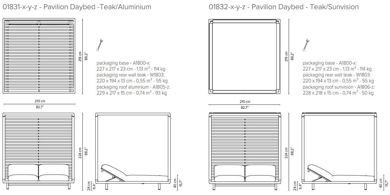 TRIBÙ Деревянная грядка с балдахином Pavilion sun-id-1479731 - Вид №9