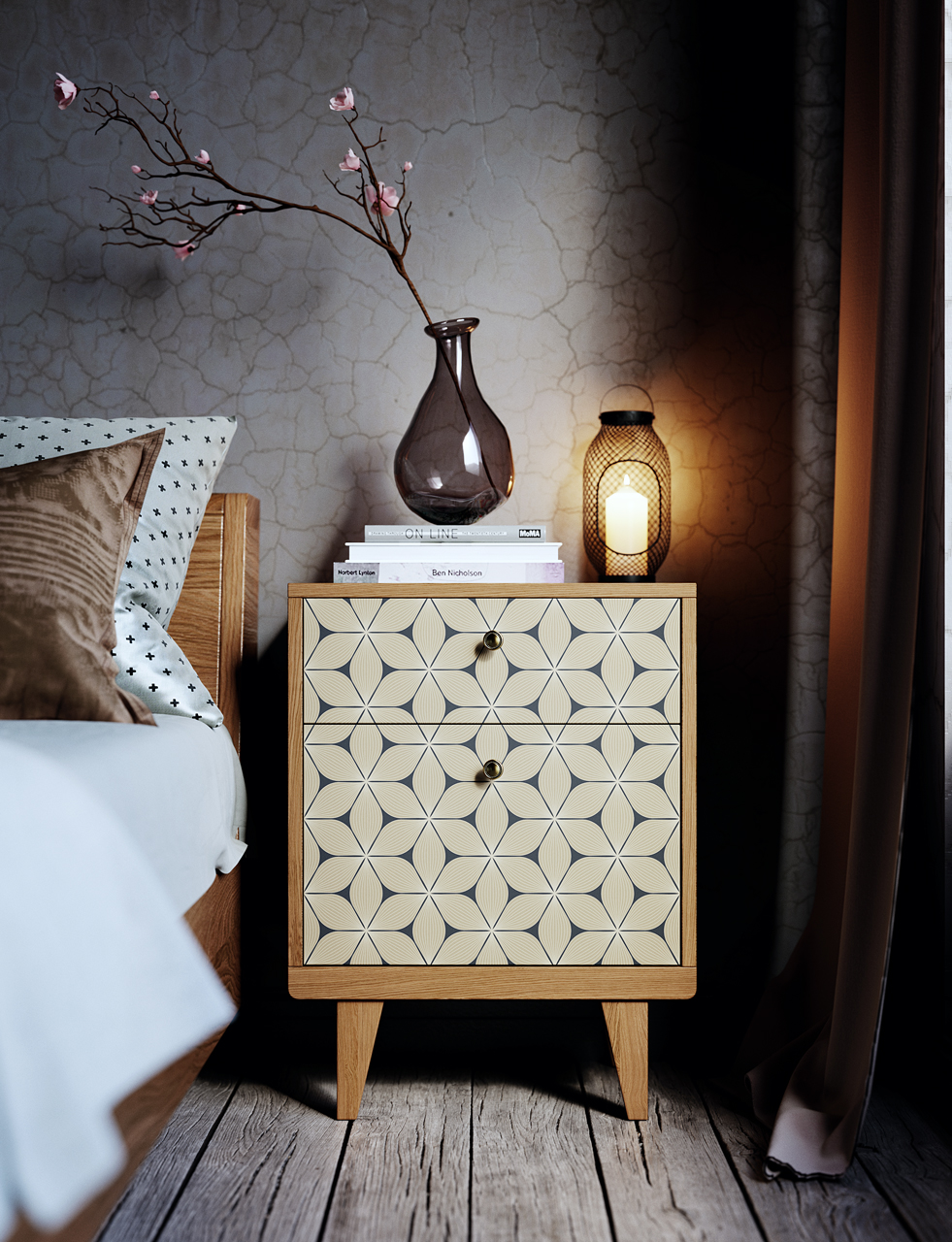 Тумба прикроватная черная Thimon THE IDEA  210296 Черный  - Вид №2