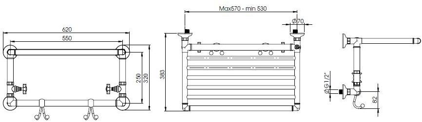 BLEU PROVENCE Настенный металлический радиатор Scaldasalviette sun-id-1397421 - Вид №2
