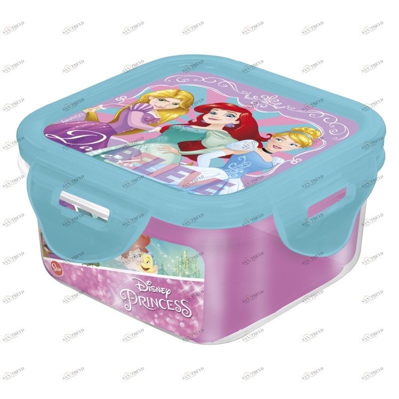 Контейнер пластиковый квадратный "Принцессы. Дружные приключения", 290 мл STOR ПРИНЦЕССЫ 335642 Голубой Santreyd 