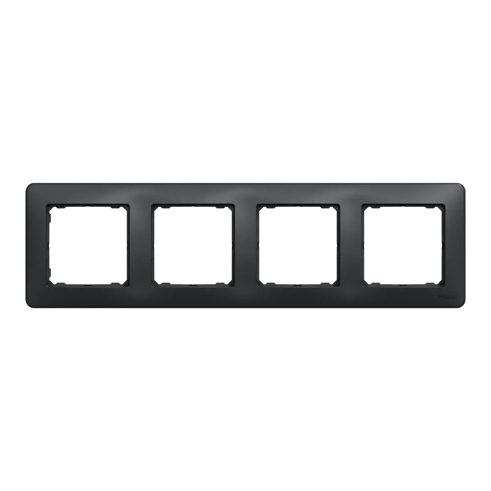 Рамка для розеток и выключателей Systeme Electric Sedna Design 4 поста, цвет антрацит STLM-2018031