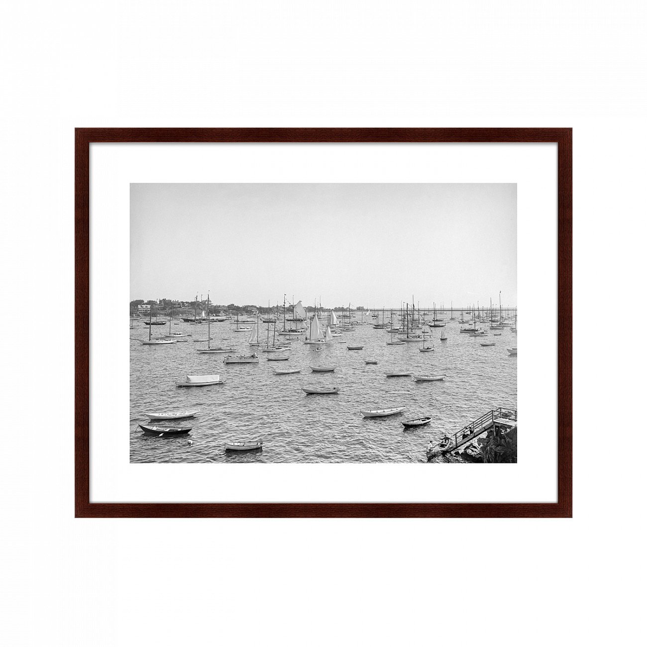 Картина черно-белая 80х100 см Marblehead Mariners, 1906г. КАРТИНЫ В КВАРТИРУ  00-3894704 Белый;черный  - Вид №1