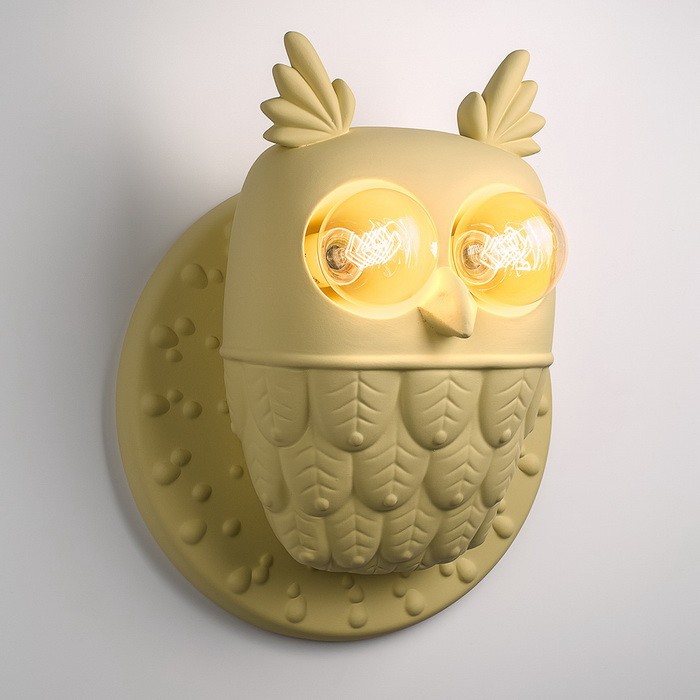 Karman AP105 1B INT настенный светильник сова цвет слоновая кость 113475 - Вид №1
