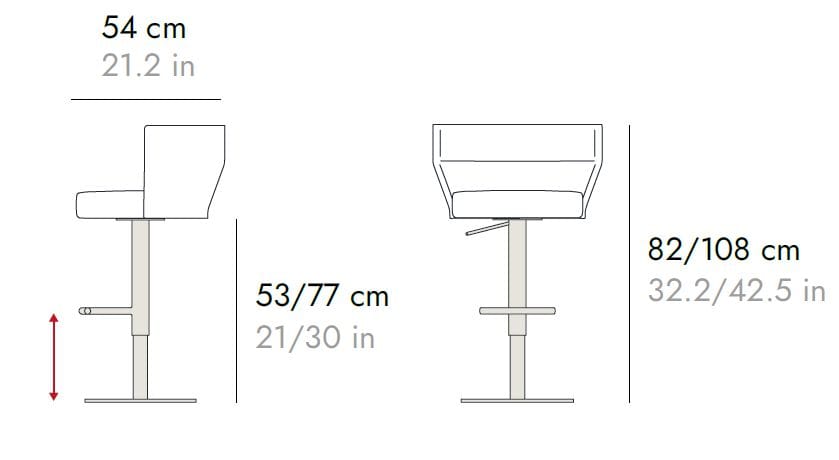 Высокий стул с регулируемой высотой Punt Sena ARCH-00080341 - Вид №2