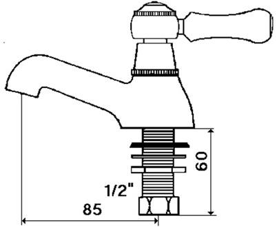 rvb Смеситель для раковины на столешнице с одним отверстием 1935 limoges 1935.--.34 - Вид №1