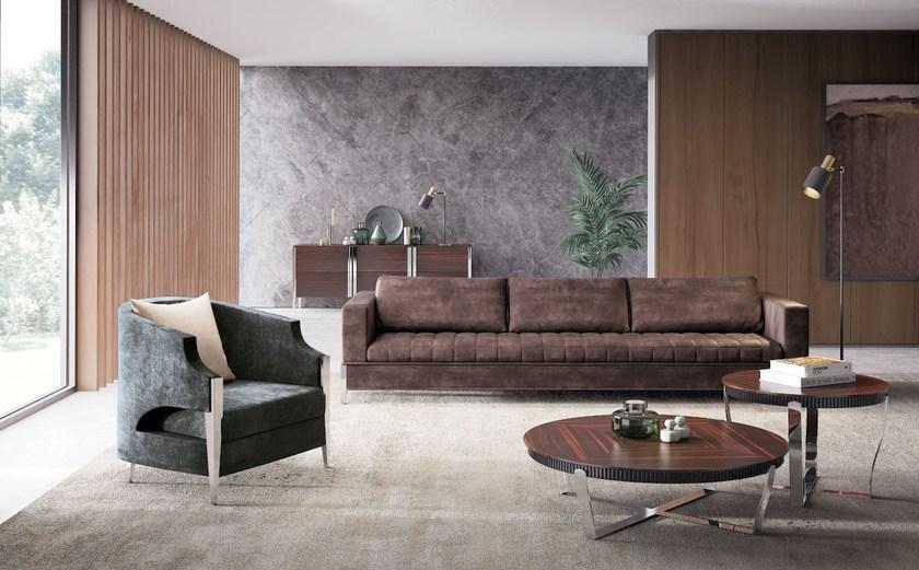 Capital Collection Круглый журнальный столик из стали и дерева sun-id-1402440 - Вид №1