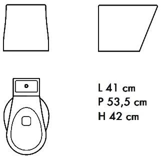 Компакт унитаз с бачком Белый Nic Pillow Италия sun-id-1408492 - Вид №1