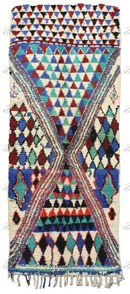 AFOLKI Прямоугольный шерстяной коврик с длинным ворсом Azilal Taa442be