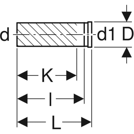 GEBERIT 366.887.16.1 Соединительный патрубок с раструбом Geberit PE, для подвесного унитаза  - Вид №2