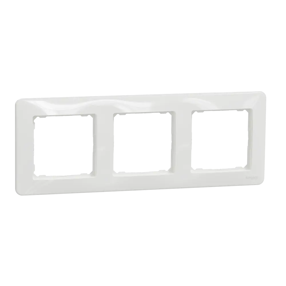 Рамка для розеток и выключателей Systeme Electric Sedna Design  3 поста, цвет белый STLM-2158707 - Вид №1