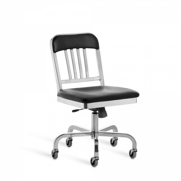 Emeco Вращающееся кресло из алюминия с колесами Navy® upholstered sun-id-1413163 - Вид №1