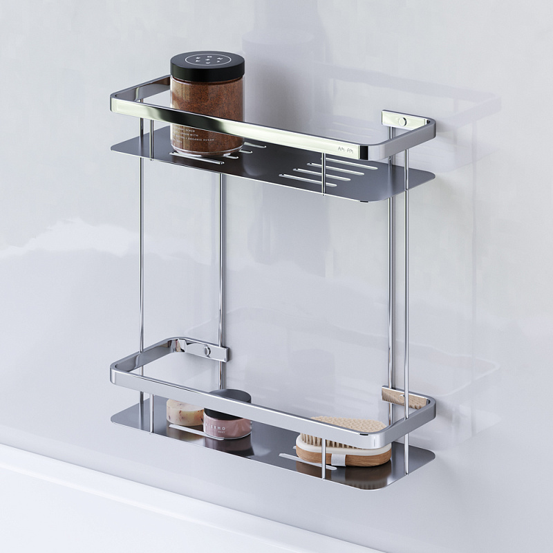 A7453200 Полка для душа прямая двухъярусная хром шт AM.PM Sense L  - Вид №1