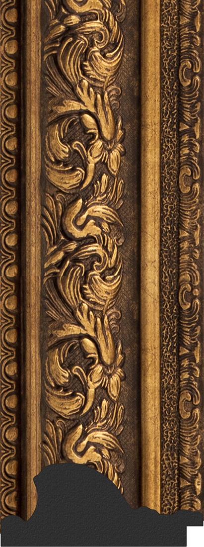 BY 4126 Зеркало с гравировкой в багетной раме - виньетка состаренная бронза 109 mm EVOFORM Exclusive-G - Вид №3