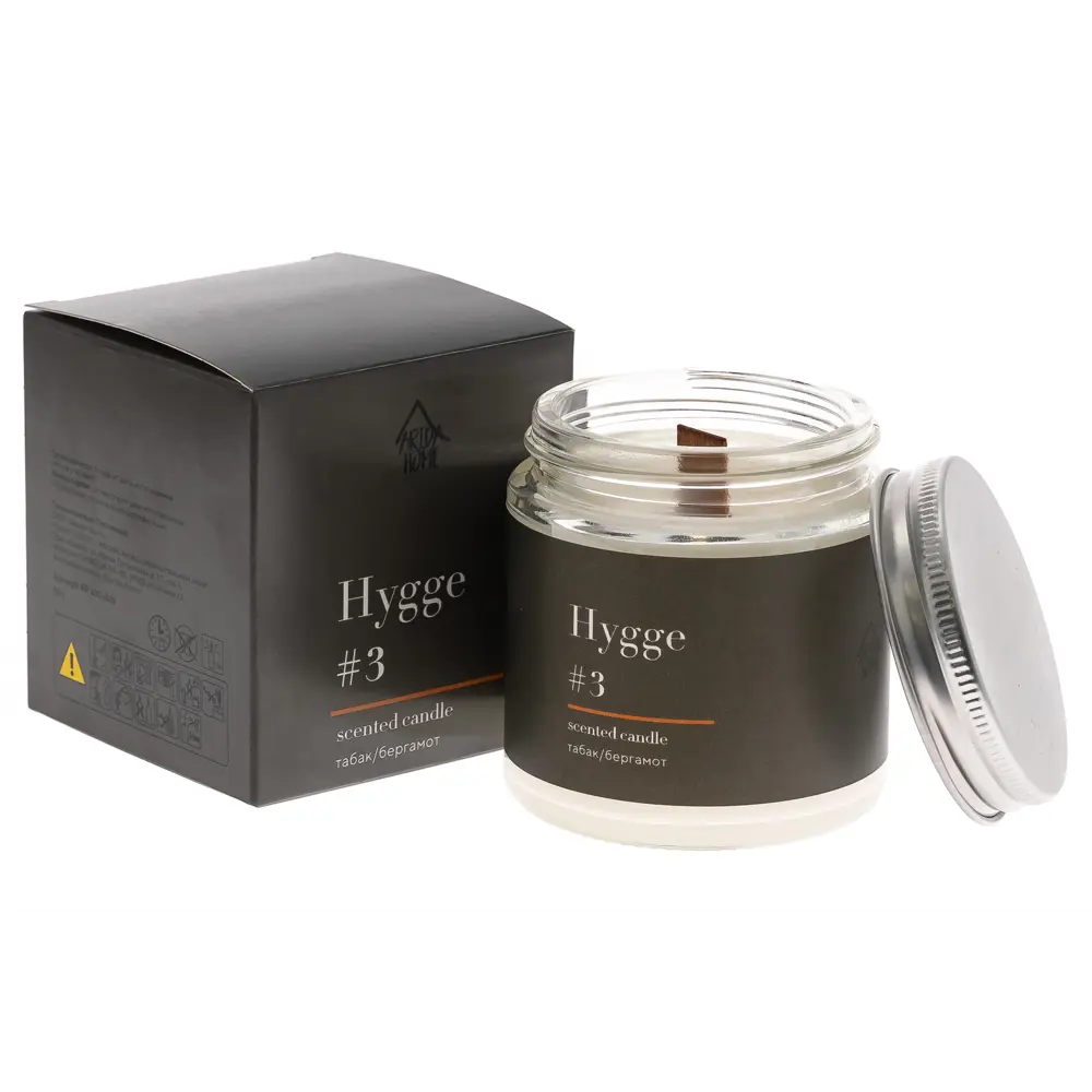 Свеча в стакане ароматизированная Arida Home Hygge N3 Табак и бергамот STLM-2135765