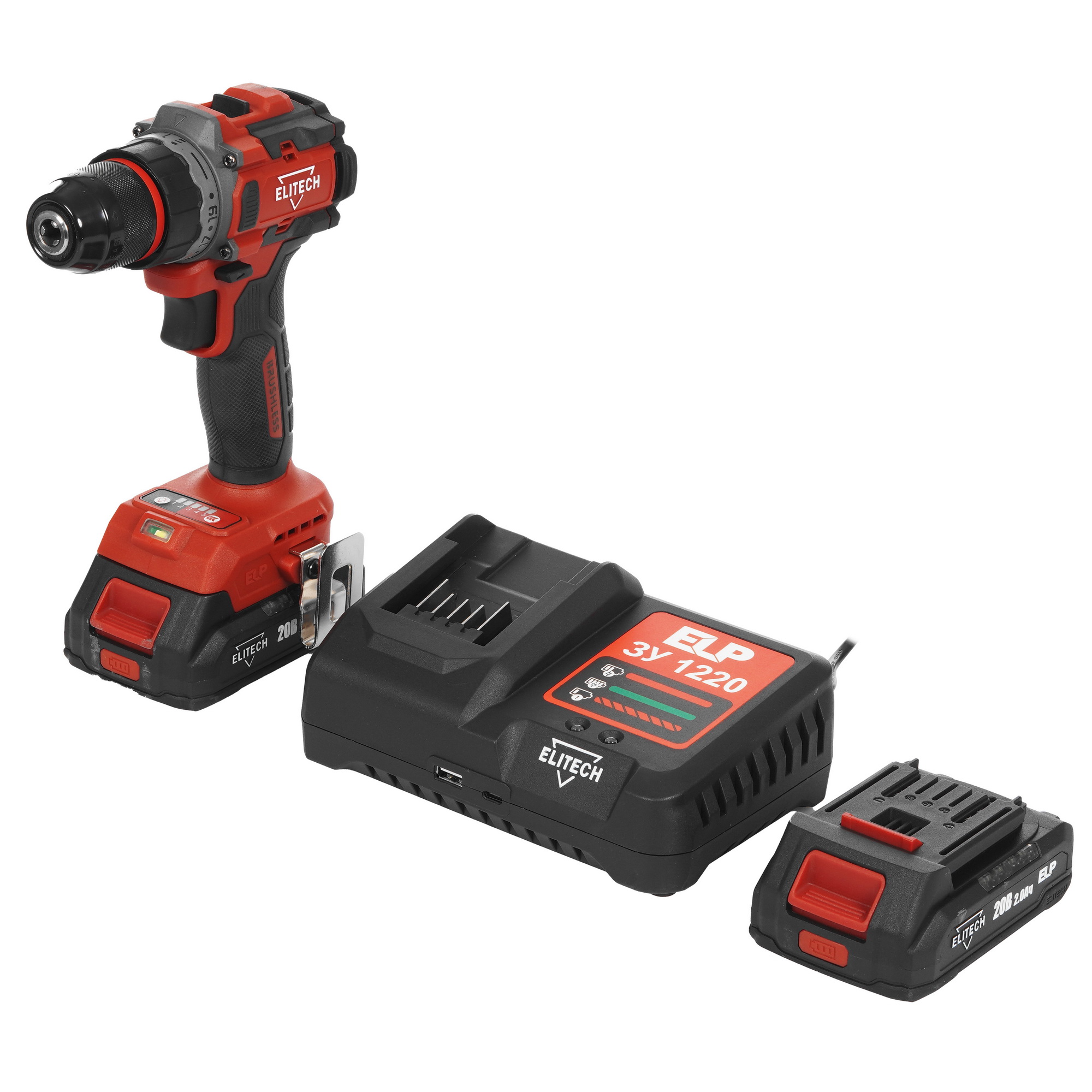 Дрель-шуруповерт Elitech ДА 20БЛ2   , Без ЗУ, Без АКБ 9207944 STDN-0001592 - Вид №6