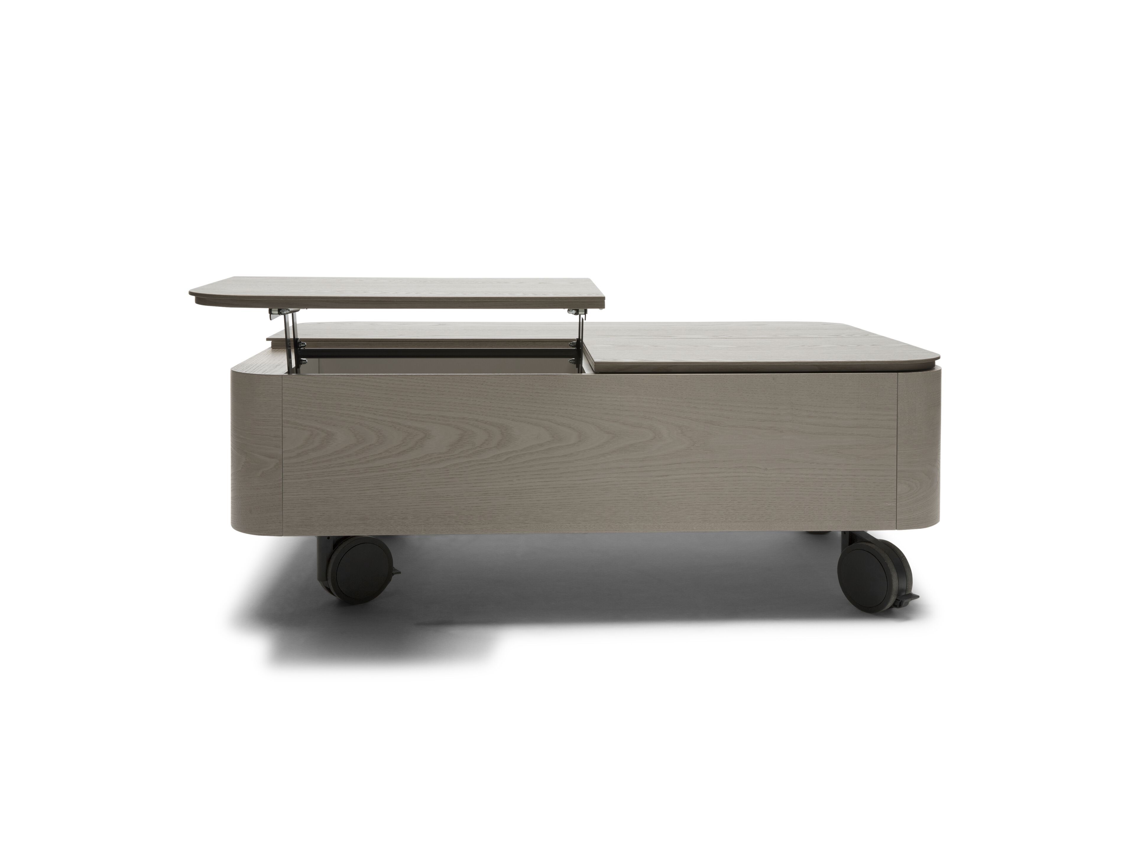 Деревянный журнальный столик с колесами и отсеком для хранения Natuzzi Italia SQUARE ARCH-00091390 - Вид №18