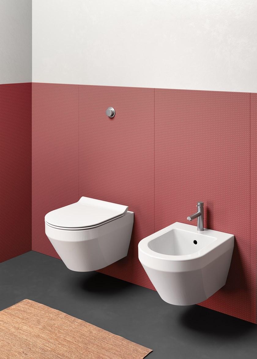 891811 Подвесной унитаз настенный Белый GSI ceramica Kube Италия - Вид №1