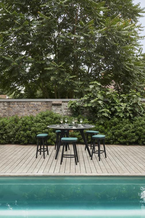 MNST972 Обеденный стол teak ⌀148см Manutti Torsa - Вид №9