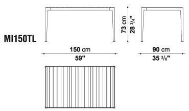 B&B Italia Outdoor Прямоугольный садовый стол в ироко Mirto outdoor sun-id-1424274 - Вид №4