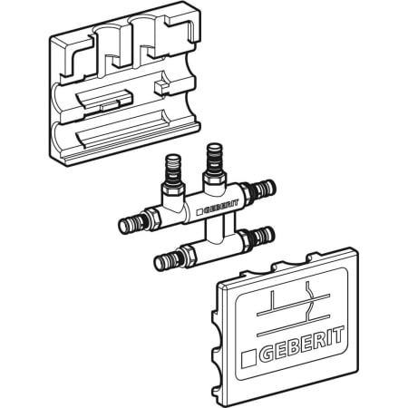 GEBERIT 613.313.00.5 Крестовина Geberit Mepla с изолирующим корпусом  - Вид №1
