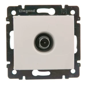 Розетка телевизионная Legrand Valena проходная цвет белый